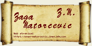 Zaga Matorčević vizit kartica